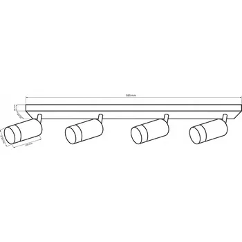 Stropní svítidlo Goldlux bílé 4xGU10 kulatý hliníkové