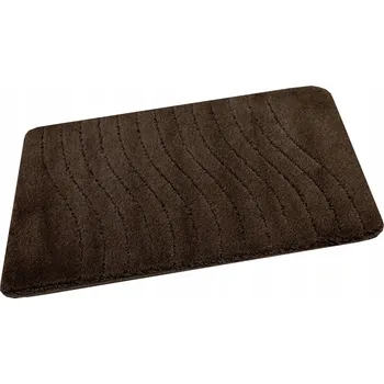 Koupelnová předložka KOUPELNOVÁ PŘEDLOŽKA PROTISKLUZOVÁ HNĚDÁ WENGE VLNY SARA 60x100 cm