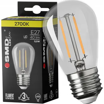 Žárovka LED ŽÁROVKA FILAMENT 0,5W E27 2700K SMD LEDline