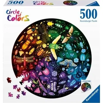 RAVENSBURGER Kulaté Kruh barev Svět hmyzu 500 dílků
