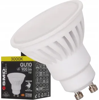 Žárovka ŽÁROVKA GU10 LED SMD LEDline 9W TEPLÁ + VARISTOR