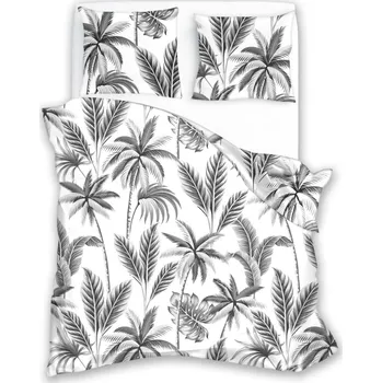 Povlečení Povlečení z mikrovlákna HARMONY 220x200 cm + 2x 70x80 cm bílé/šedé