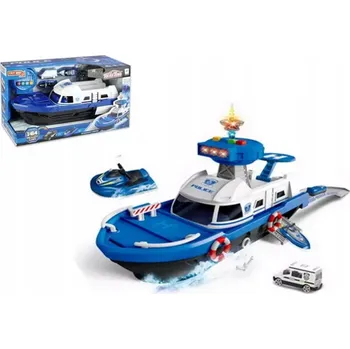 autíčko POLICEJNÍ LOĎ SE SVĚTLY A ZVUKEM