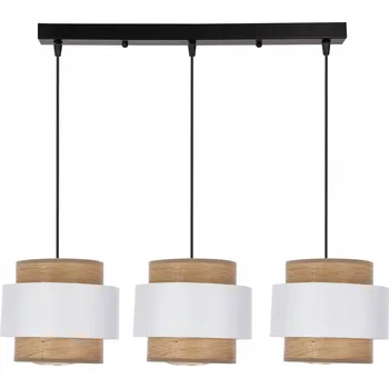 Forni závěsné svítidlo černé 3x40W E27 stínidlo bílé+ořechové