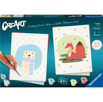 Obraz CreArt Sada Medvídek s Liškou