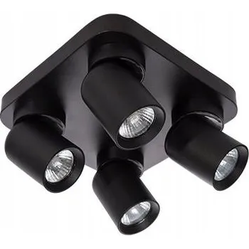 Nástěnné svítidlo Nástěnné svítidlo GU10 LED Timo otočné x4 černé čtverec