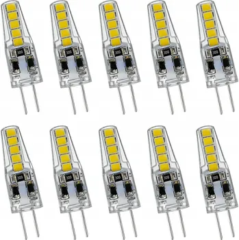 Žárovka 10x LED žárovka G4 6W 2700K 12V 2835 SMD do lustrů