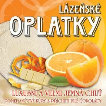 Clip Luhačovice Lázeňské oplatky pomerančová kůra v bílé čokoládě