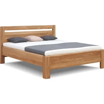 Postel Zvýšená dřevěná postel dvoulůžko z masivu ADRIANA, masiv dub