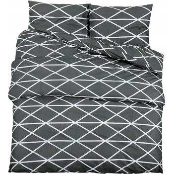Povlečení Sada povlečení šedá 200x200 cm 100% bavlna, 2 povlaky na polštáře 60x70 cm