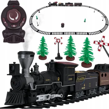 Vláček a vláčkodráha VELKÁ ELEKTRICKÁ VLÁČKODRÁHA NA DÁLKOVÉ OVLÁDÁNÍ - LOKOMOTIVA S VAGÓNY