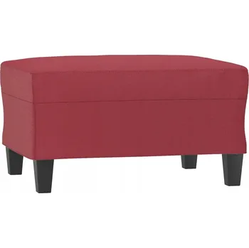 Taburet Podnožka z umělé kůže, vínově červená, 70x55x41 cm
