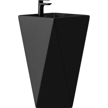 Umyvadlo WC DIAMENT ZÁVĚSNÉ + UMYVADLO VOLNĚ STOJÍCÍ ČERNÉ