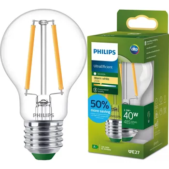 Žárovka Ultra úsporná LED žárovka E27 PHILIPS třída A, 40W, 485lm, 2700K