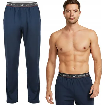 Pánské pyžamo MUSTANG pánské pyžamové kalhoty bavlna M námořnická modrá