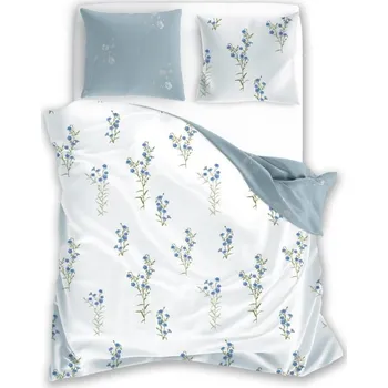 Povlečení Bavlněné povlečení COTTAGE HOME 015 140x200 cm + 1x 70x90 cm bílé/modré