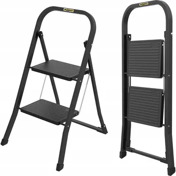 Žebřík Domácí dvoustupňový žebřík, skládací schůdky, stolička DRABEST