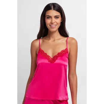 Dámské pyžamo Dorina saténová košilka růžová - DOROPK0166/růžová / S DOR5E003-PK0166