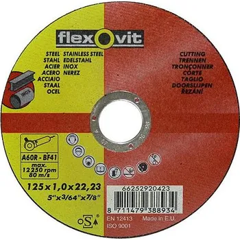 Brusný kotouč Kotúč flexOvit 20423 125x1,0 A60R-BF41, rezný na kov a nerez