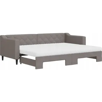 Pohovka Rozkládací lehátko-pohovka taupe 223 x 90 x 67 cm / 223 x 172,5 x 67 cm