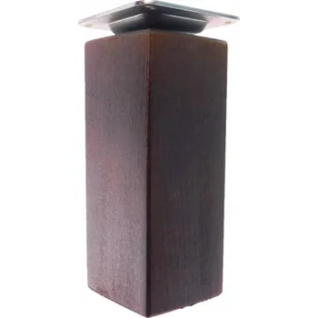 Obraz Noha nožička čtverec dřevěná nábytková ořech mořidlo upevnění 8x8x10 cm