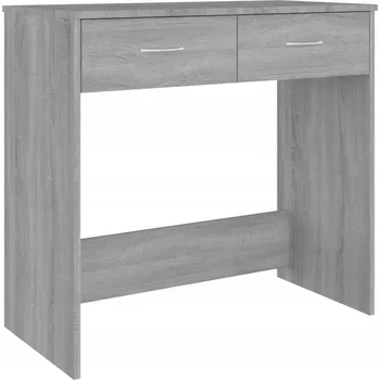 Psací stůl Moderní psací stůl 80 x 40 x 75 cm, šedý dub sonoma, se dvěma zásuvkami