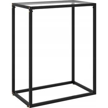 Konferenční stolek Konzolový stolek průhledný 60 x 35 x 75 cm z tvrzeného skla