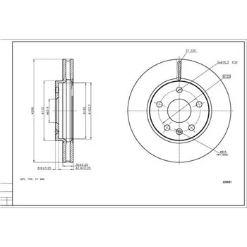 Brzdový kotouč Brzdový kotouč HART 229 081