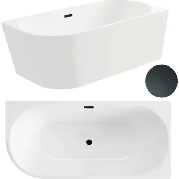 Vana Volně stojící akrylátová vana AquaUno 565, odtok uprostřed, 160 x 80 cm
