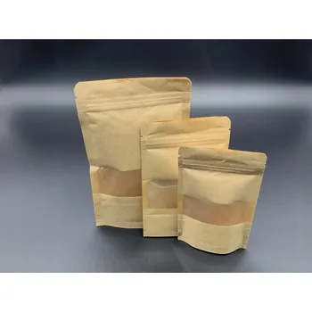 Sáček na potraviny Doypack sáčky s průhledným okénkem. 10x12,5+2,5 cm, 10 ks