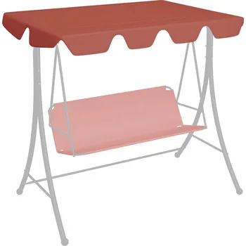 zahrada-XL Náhradní stříška na houpačku terakotová 188/168 x 145/110 cm 312087