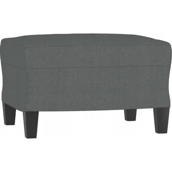 Taburet Podnožka tmavě šedá 60 x 50 x 41 cm, látka a překližka