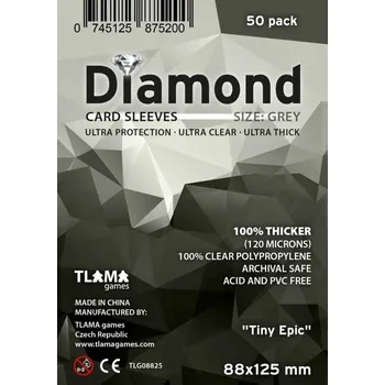 Příslušenství k deskovým hrám Stolní hra TLAMA games Obaly na karty Diamond Green: Standard (63,5x88 mm)