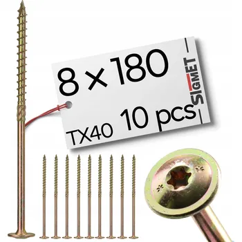 Vrut Vruty do dřeva Sigmet 8 x 180 mm 1 ks