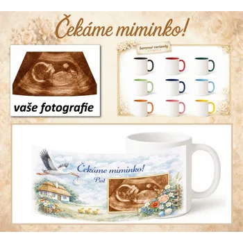 Čekáme miminko 5 - oranžový / vtipná karikatura