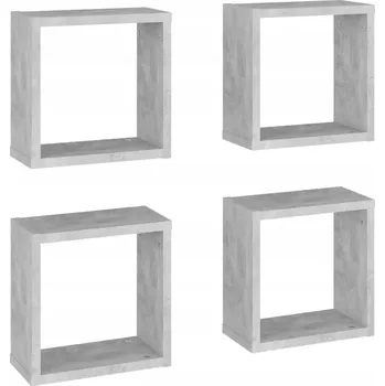 police Nástěnné police kostka 30x15x30 šedá betonu