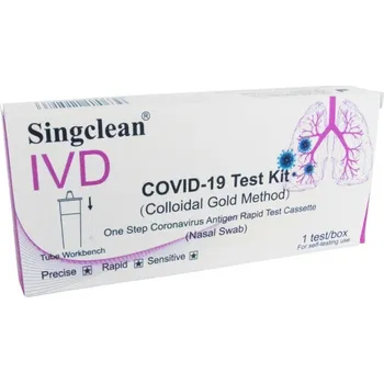 Diagnostický test Hangzhou Singclean COVID 19 Test Kit Colloidal Gold Method 550 ks