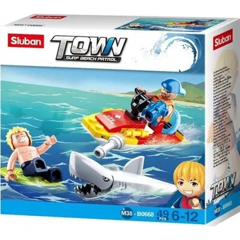 ostatní stavebnice Sluban Town Záchranářský vodní skútr žralok M38-B0668