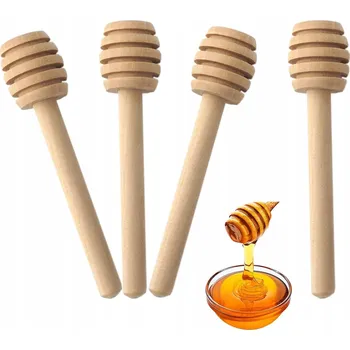 Naběračka 50X NABĚRAČKA NA MED MEDOVNÍK LŽÍCE 8CM dřevo