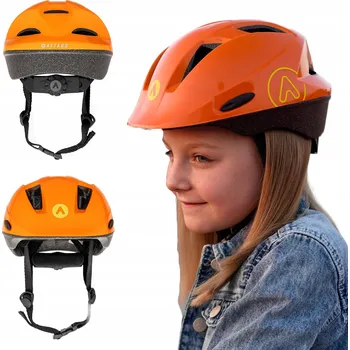 Cyklistická přilba Dětská cyklistická helma ATTABO Hinge oranžová velikost S, technologie IN-MOLD