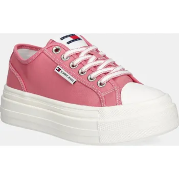 Dámské tenisky Tenisky Tommy Jeans TJW FOXING FLATFORM SNEAKER LOW EN0EN02713 růžová 30X, EUR 41