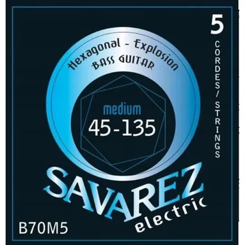 Struna pro kytaru a smyčcový nástroj SAVAREZ B70 M5 struny pro elektrickou baskytaru 45-135