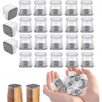 Podložka pod nábytek SILIKONOVÉ OCHRANNÉ NÁVLEKY NA NOHY ŽIDLÍ A NÁBYTKU 27–39 mm, 24 ks