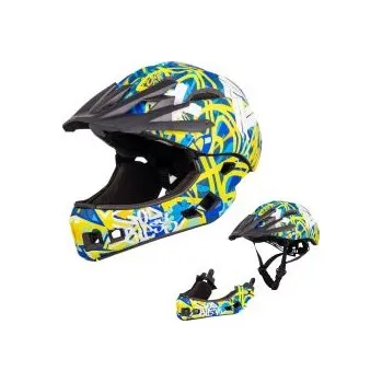 Sportovní chránič Dětská downhill přilba W-TEC Delgada - Black Heart Mechanic, XS(48-52)