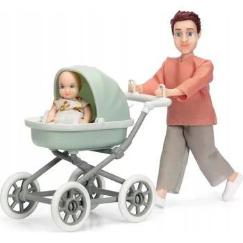 Panenka Panenka Lundby s Dítětem a Kočárkem