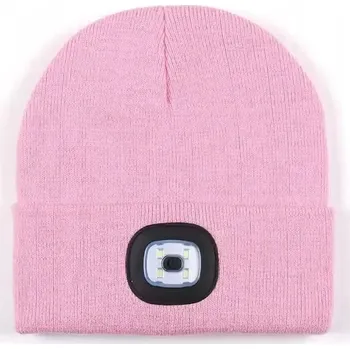 Čepice Čepice s LED svítilnou růžová