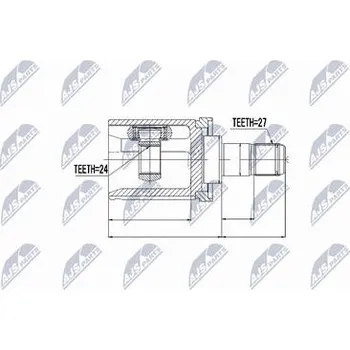 Poloosa kola Sada kloubů pro hnací hřídel NTY NPW-BM-011