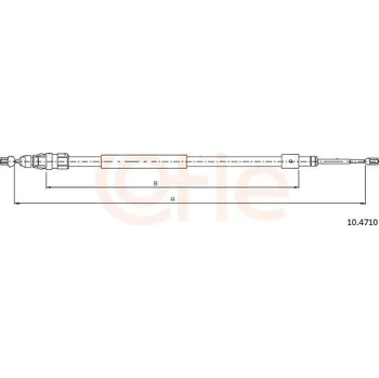 Brzdový systém Tažné lanko, parkovací brzda COFLE 92.10.4710