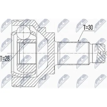 Poloosa kola Sada kloubů pro hnací hřídel NTY NPZ-BM-028