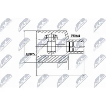 Sada kloubů pro hnací hřídel NTY NPW-ME-033
